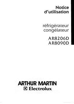 ARTHUR MARTIN ELECTROLUX AR8090D Manuel utilisateur