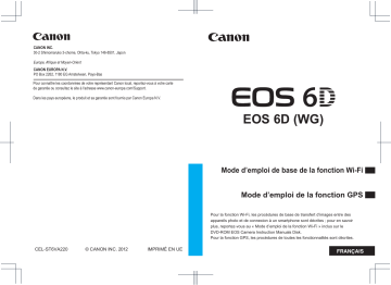 Canon EOS 6D Manuel utilisateur | Fixfr