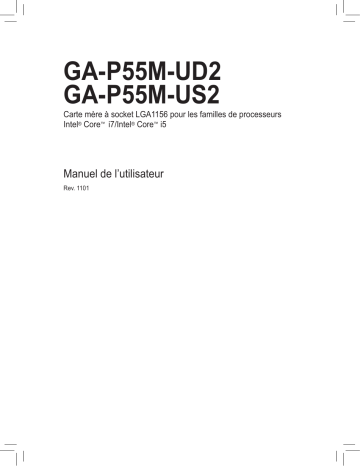 Manuel du propriétaire | Gigabyte GA-P55M-UD2 Manuel utilisateur | Fixfr