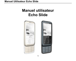 Echo Mobiles Slide Manuel utilisateur