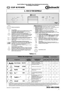 Whirlpool GSIP 40 POWER Manuel utilisateur