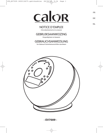 Manuel du propriétaire | CALOR EV7009 Manuel utilisateur | Fixfr