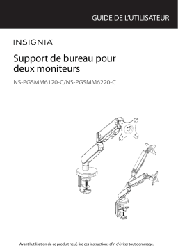 Insignia NS-PMM6220 Dual-Screen Monitor Mount for Select Monitors Manuel utilisateur