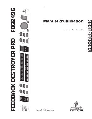 Manuel du propriétaire | Behringer FBQ2496 Manuel utilisateur | Fixfr