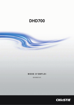 Christie DHD700 1-chip 1080 HD DLP® 6500 lumen digital projector Manuel utilisateur