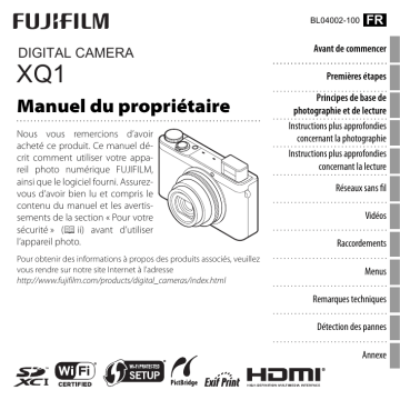 Fujifilm X-Q1 Manuel utilisateur | Fixfr