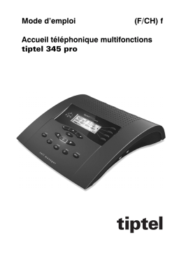 Tiptel 345 pro Manuel utilisateur