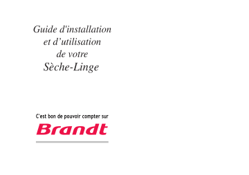 Manuel du propriétaire | Brandt ETE525F Manuel utilisateur | Fixfr