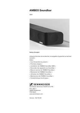 Sennheiser SB01 - AMBEO Soundbar Manuel utilisateur