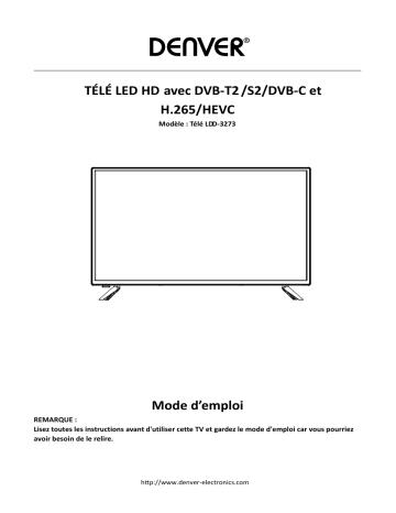 Denver LDD-3273 32” HD READY LED TV Manuel utilisateur | Fixfr