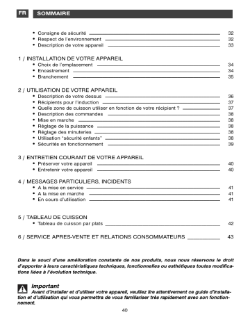 Manuel du propriétaire | Fagor IF-40HAS Manuel utilisateur | Fixfr