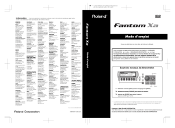 Roland FANTOM XA Manuel utilisateur