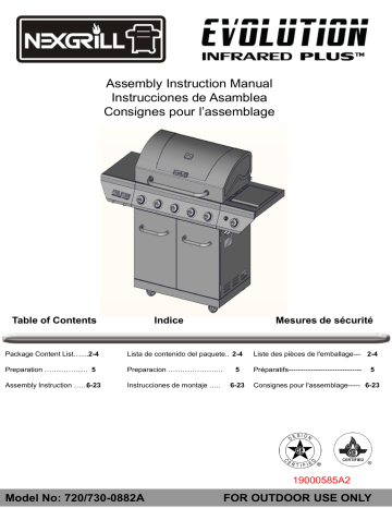 Manuel du propriétaire | Nexgrill 720-0882A grill Manuel utilisateur | Fixfr