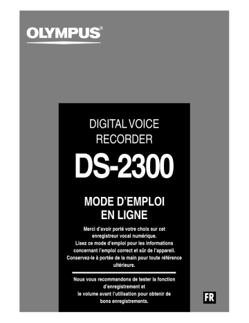 Olympus DS 2300 Mode d'emploi | Fixfr