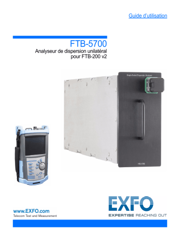 EXFO FTB-5700 Single Ended Dispersion Analyzer for FTB-200 V2 Mode d'emploi | Fixfr