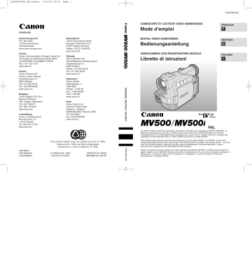 Mode d'emploi | Canon MV500i Manuel utilisateur | Fixfr