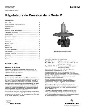 Tartarini M Series Pressure Regulators Manuel du propriétaire | Fixfr
