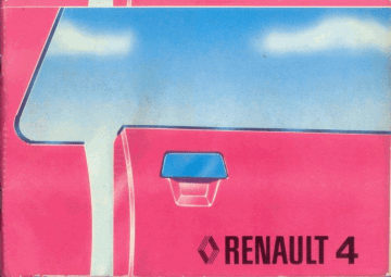 Renault 4 Manuel du propriétaire | Fixfr