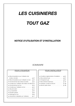 sauter DCG110WE1 Manuel utilisateur