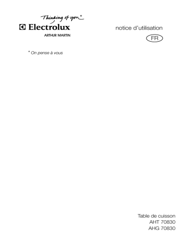 Manuel du propriétaire | ARTHUR MARTIN AHG70830X Manuel utilisateur | Fixfr