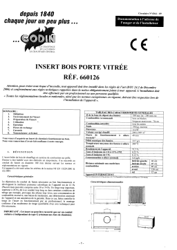 Godin 660126 INSERT BOIS PORTE VITREE Manuel utilisateur