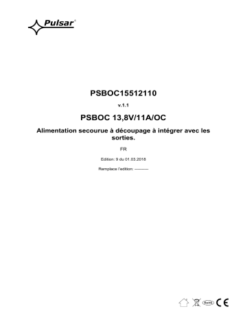 Mode d'emploi | Pulsar PSBOC15512110 Manuel utilisateur | Fixfr