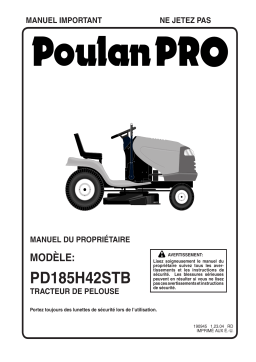 Poulan PD185H42STB Manuel utilisateur