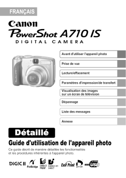 Canon Powershot A710 IS Manuel utilisateur