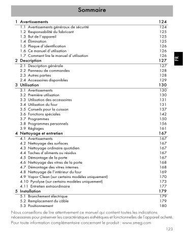 Manuel du propriétaire | Smeg SF140E Manuel utilisateur | Fixfr