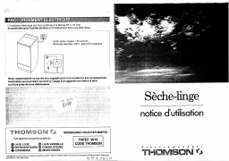 Thomson TSL503 Manuel utilisateur