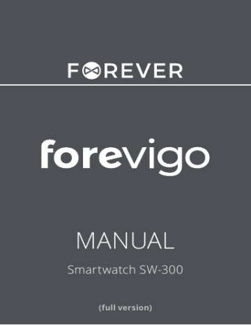 Manuel du propriétaire | Forever SW-300 FOREVIGO Manuel utilisateur | Fixfr