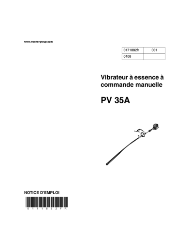 Wacker Neuson PV35A Backpack & Pole Vibrator Manuel utilisateur | Fixfr