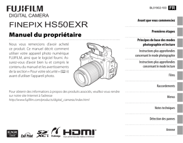Fujifilm FinePix HS50 EXR Mode d'emploi | Fixfr