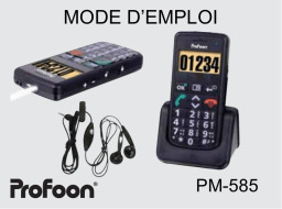 Profoon PM 585 Manuel utilisateur