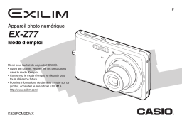 Casio EX Z77 Manuel utilisateur