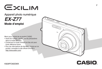 EX-Z77 | Casio EX Z77 Manuel utilisateur | Fixfr