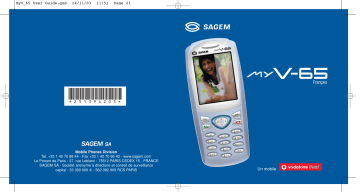 Sagem myV.65 Manuel utilisateur | Fixfr