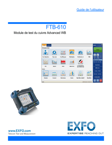 EXFO FTB-610 Advanced Wideband Copper Test Module Manuel utilisateur | Fixfr