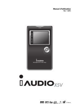 iAudio X5V Manuel utilisateur