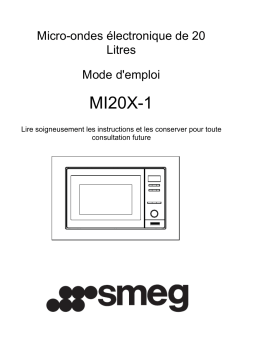 Smeg MI20X-1 Manuel utilisateur