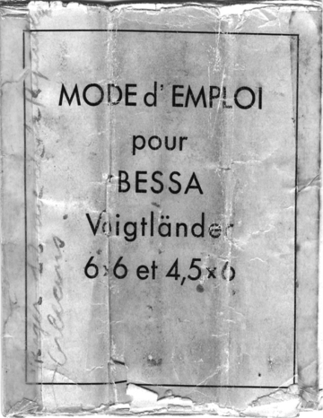 Bessa 6x6 | VOIGTLANDER Bessa 4,5x6 Mode d'emploi | Fixfr