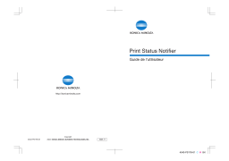 Konica Minolta PRINT STATUS NOTIFIER Manuel utilisateur