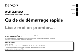 Denon AVR-X3100W Manuel utilisateur