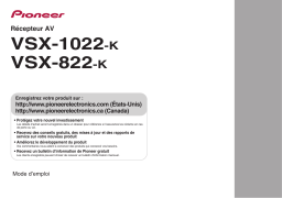 Pioneer VSX-822-K Manuel utilisateur