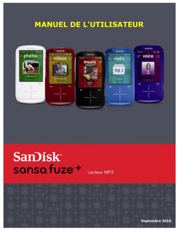 Manuel du propriétaire | SanDisk Sansa Fuze Manuel utilisateur | Fixfr