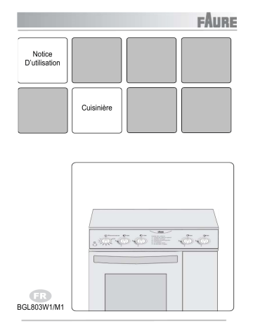 Manuel du propriétaire | Faure BGL803W Manuel utilisateur | Fixfr