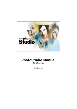 ArcSoft PHOTOSTUDIO Manuel utilisateur