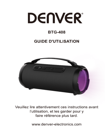 Denver BTG-408 Portable Bluetooth speaker Manuel utilisateur | Fixfr