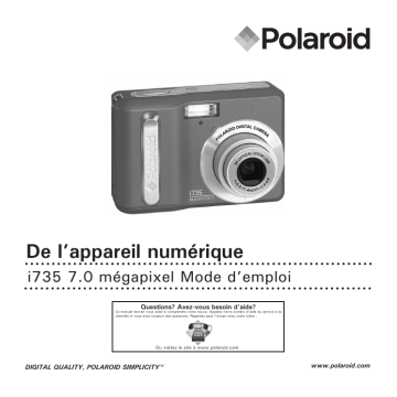 Manuel du propriétaire | Polaroid I735 Manuel utilisateur | Fixfr