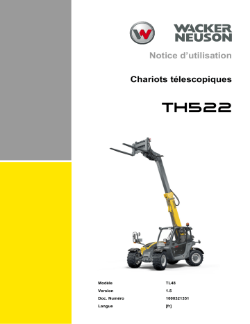 Wacker Neuson TH522 (TH522-00) Telehandler Manuel utilisateur | Fixfr